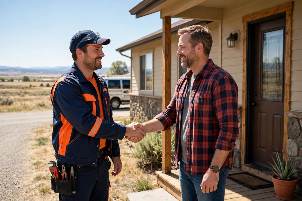 24/7 Emergency Plumber in Hudson, CO — 24/7 emergency plumber responding to an urgent call at a home at a home in Hudson, Weld County