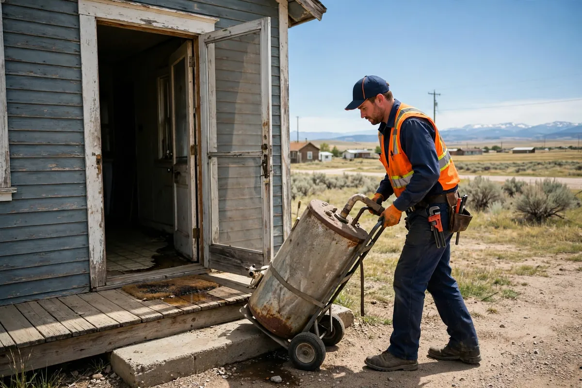 Emergency Water Heater Repair in Keenesburg, CO — plumber responding to a leaking water heater emergency at a home in Keenesburg, Weld County