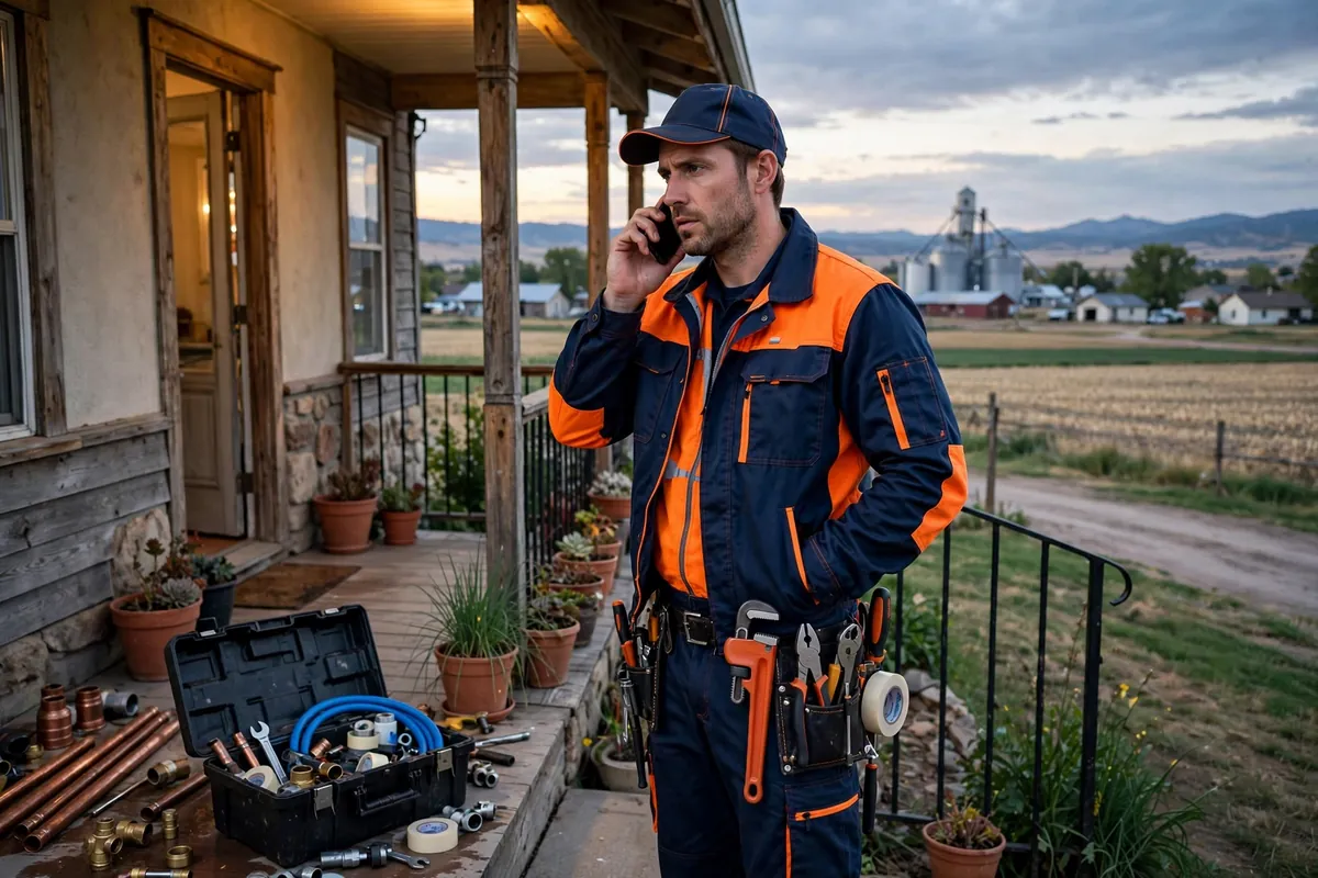 24/7 Emergency Plumber in Platteville, CO — 24/7 emergency plumber responding to an urgent call at a home at a home in Platteville, Weld County